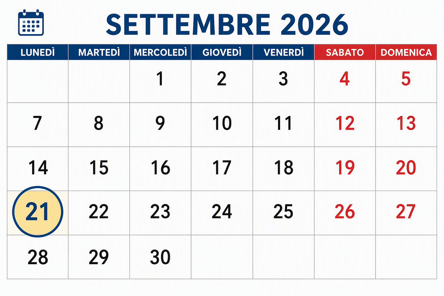 calendario